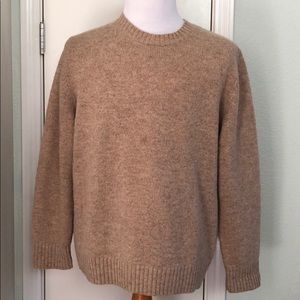 L.L. Bean XL Brown Sweater 100% Shetland Wool